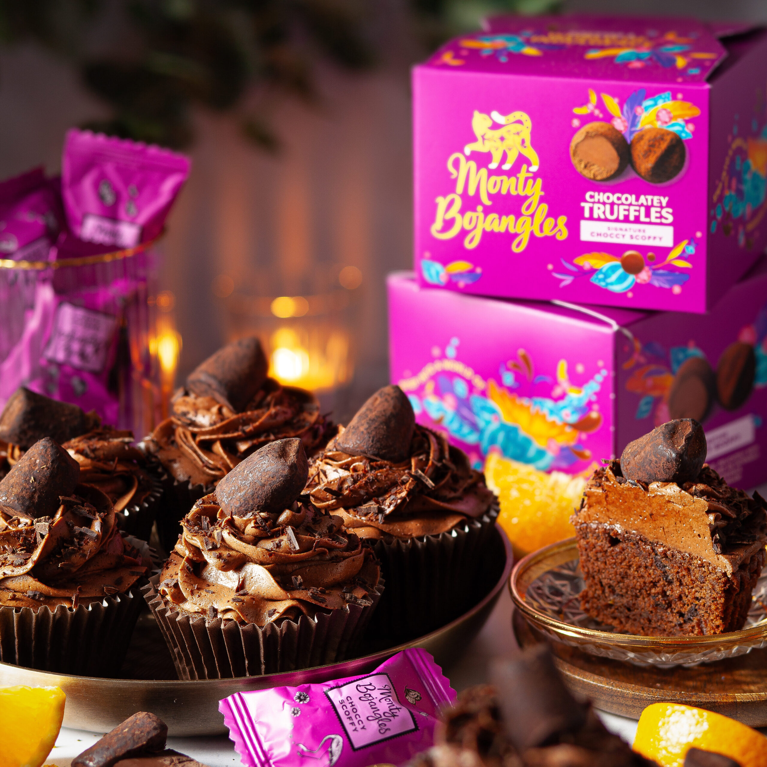 Monty Bojangles Chocolate Orange Truffle Cupcakes