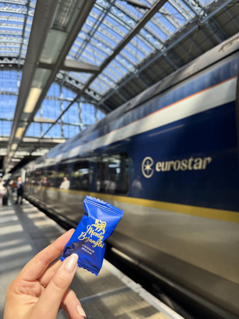 Monty Bojangles Cookie Moon truffle at the Eurostar in St Pancr
as International station. 