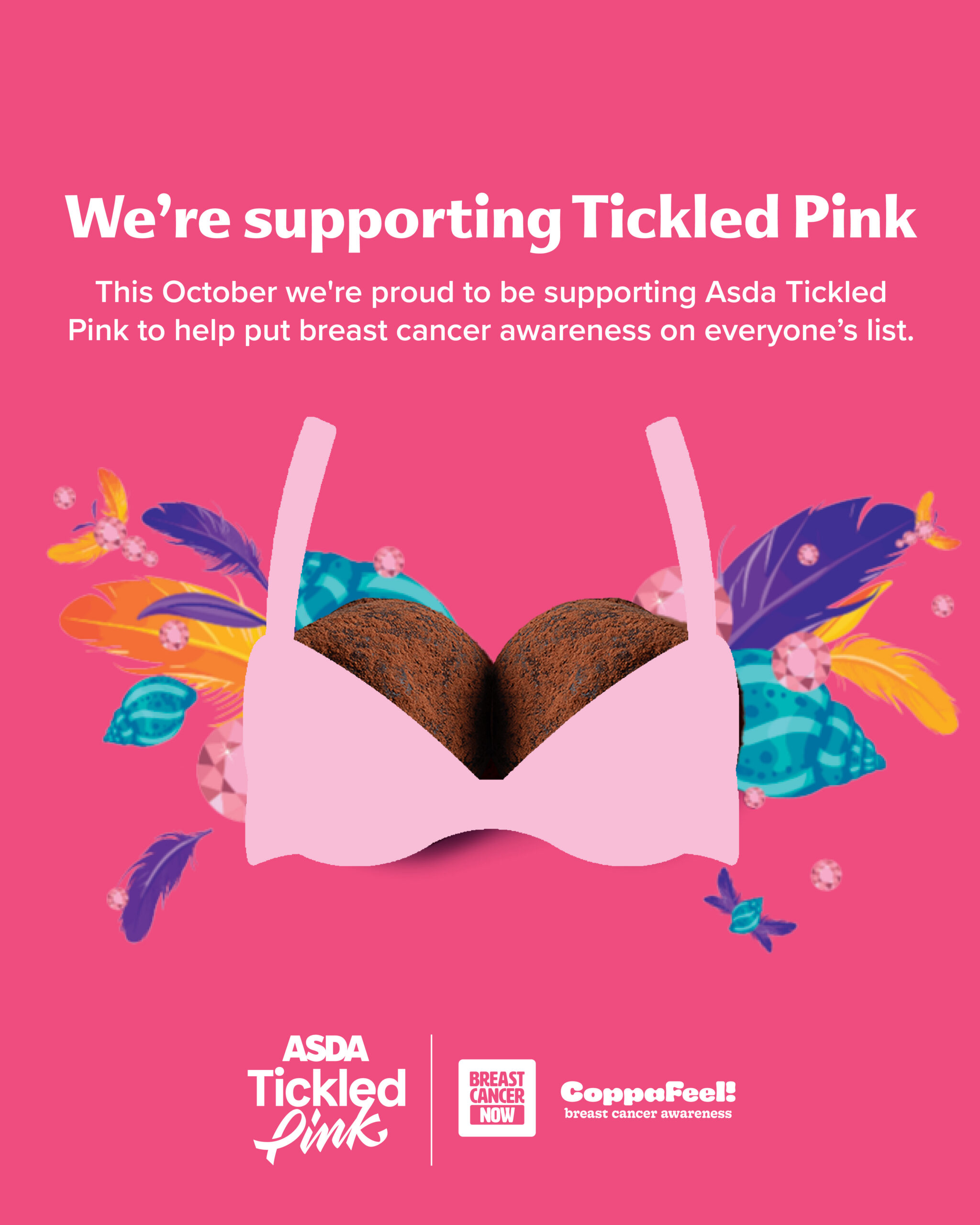 Monty Bojangles supports Asda Tickled Pink campaign